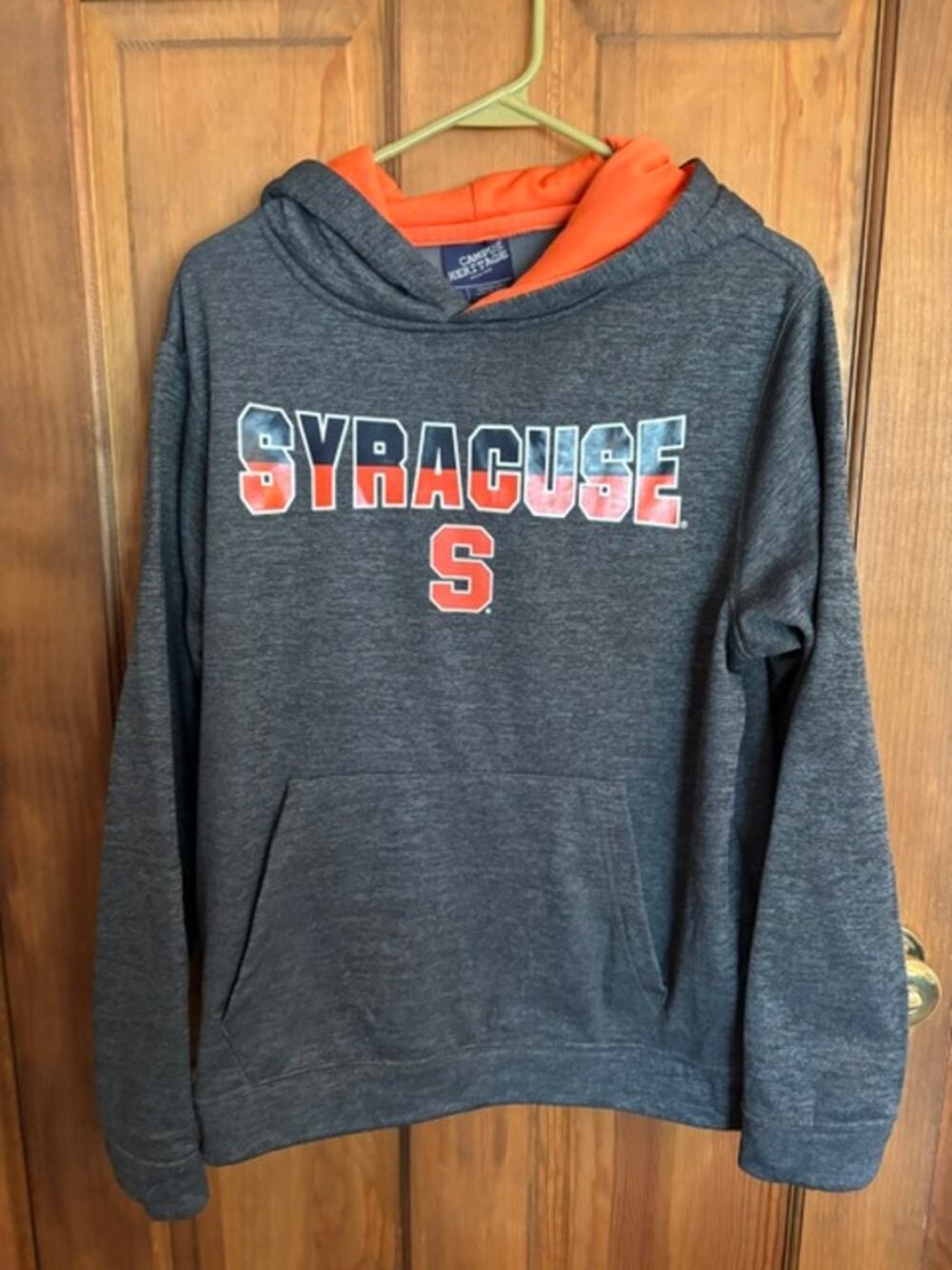 Syracuse Youth Gray Hooded Long Sleeve Sweatshirt Size XL (20)